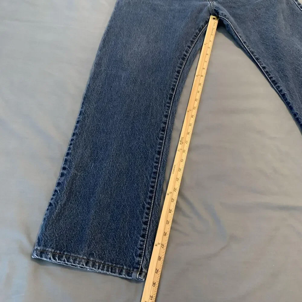 Levis 517 Jeans Mens 38x31 Blue Medium Wash Bootcut High Rise Denim Pants Casual